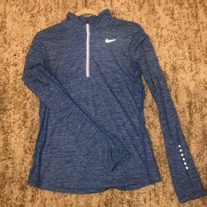 NIKE blue 1/2 zip pull-over